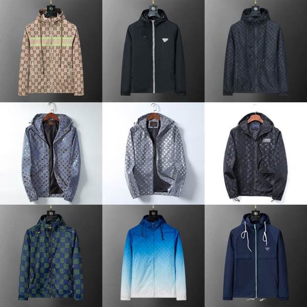 Authentic High-Quality Cross-Border Autumn and Winter New Hooded Jacket Windbreaker Fashion Outerwear for Men and Women European Style
