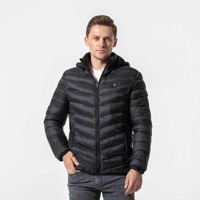 Zone 9 single-control black cotton-padded jacket