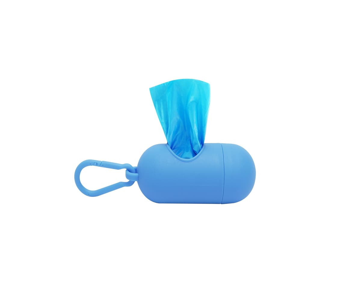 Blue pill dispenser ordinary garbage bag blue a roll of 15