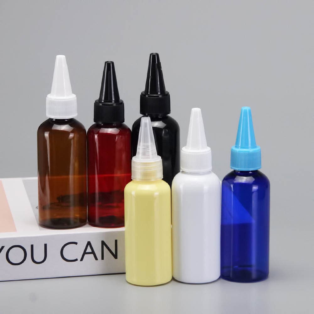 Pointed Mouth Bottle Pet Plastic Transparent Sealed Squeeze Bottle for Pigment and Ink Dispensing 30ml 50ml 100ml 3