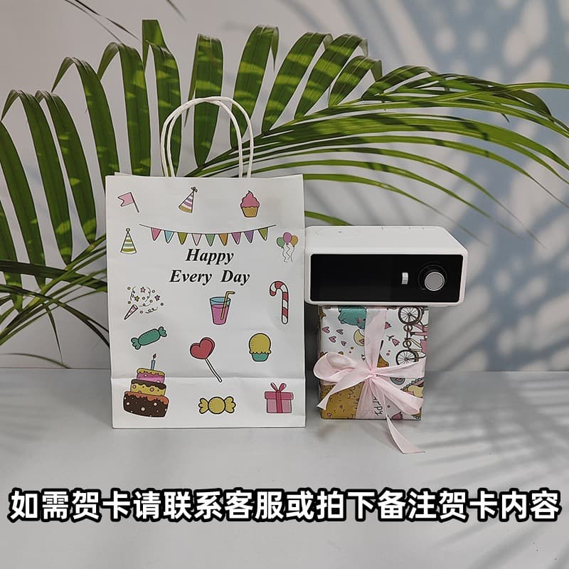 White+birthday gift gift bag+exquisite packaging couple