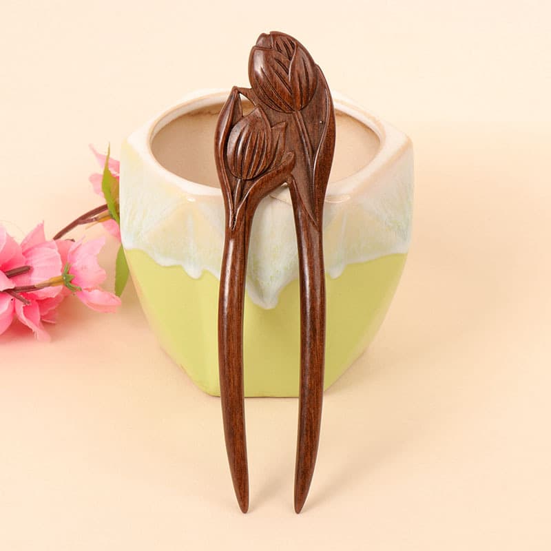 Big leaf rosewood hairpin---02 style (length 15cm)