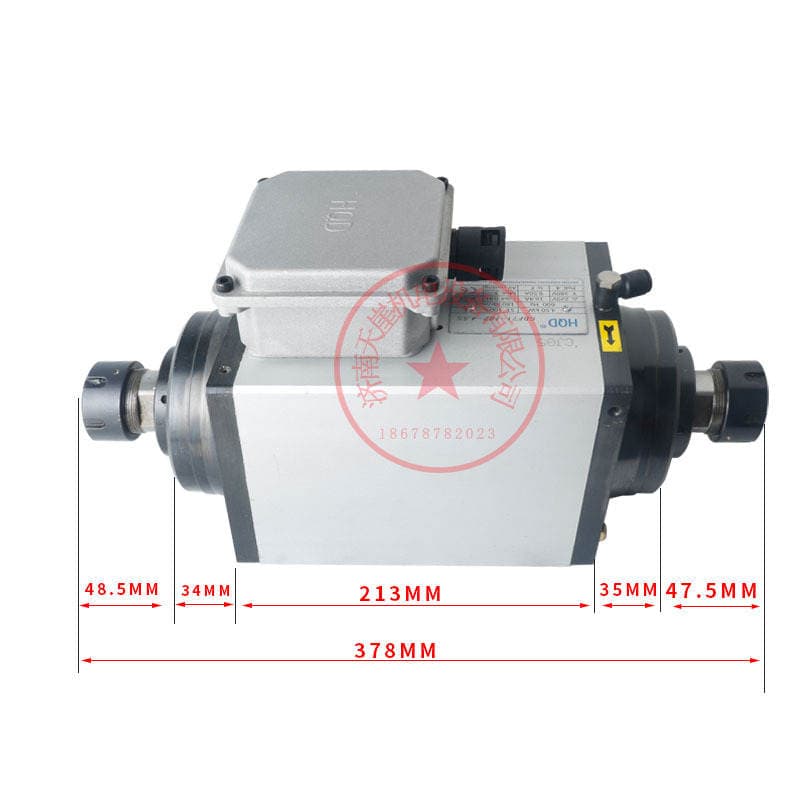 Hqd4.5Kw Air-Cooled Spindle 3.5Kw Dual-Head High-Speed Motor Er32 Hanqi Air-Cooled Woodworking Engraving Machine Head 4