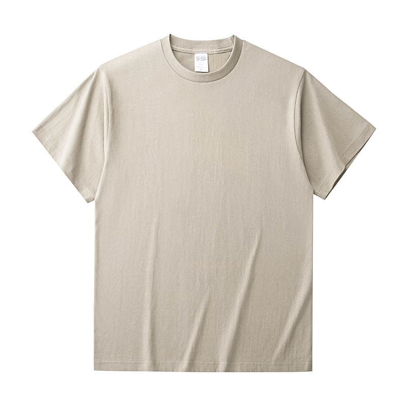 250g Japanese Heavy Weight Loose Pure Cotton Short-sleeved T-shirt Men's and Women's White T-shirt Solid Color Loose Base Shirt Trendy INS 5