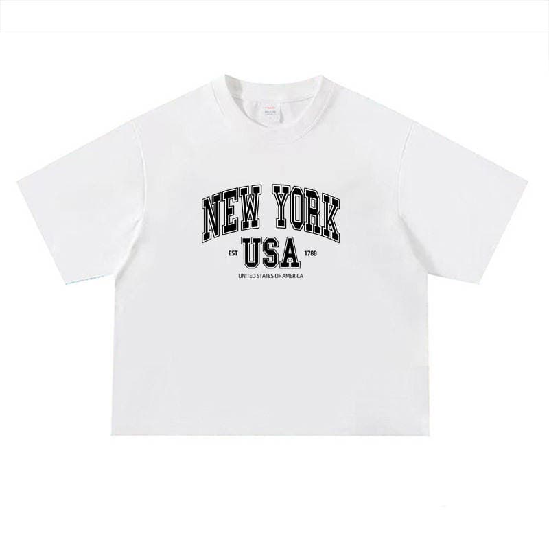 Kişilər üçün enli çiyinli, pambıqdan, boş kəsimli, hərflərlə naxışlı, idman və fitnes üçün qısaqol t-shirt. 5