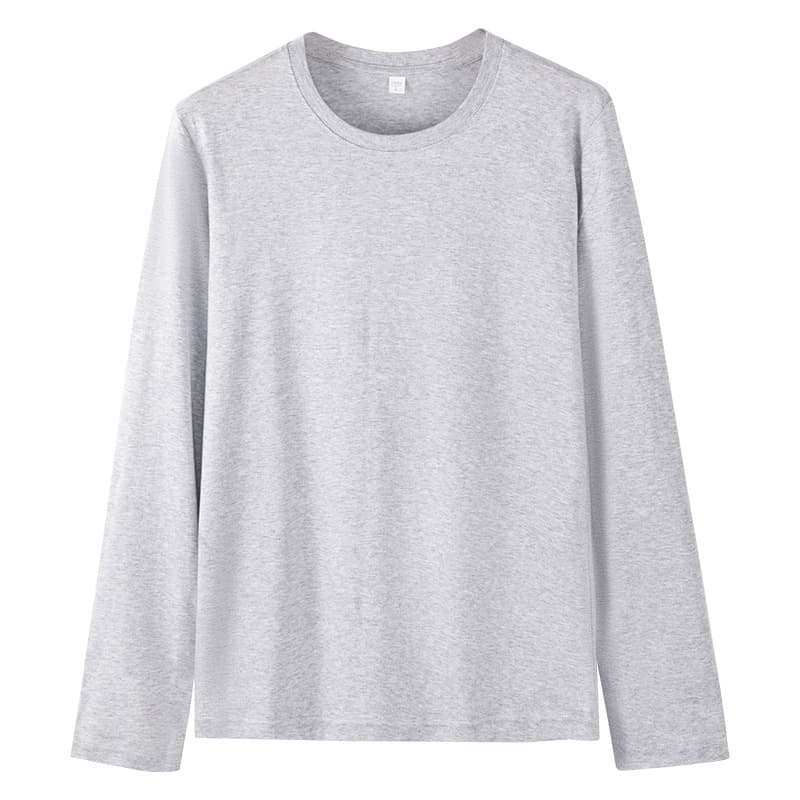 Light gray [180g pure cotton long sleeves]