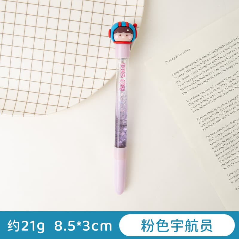 Blue astronaut/cartoon creative quicksand pen