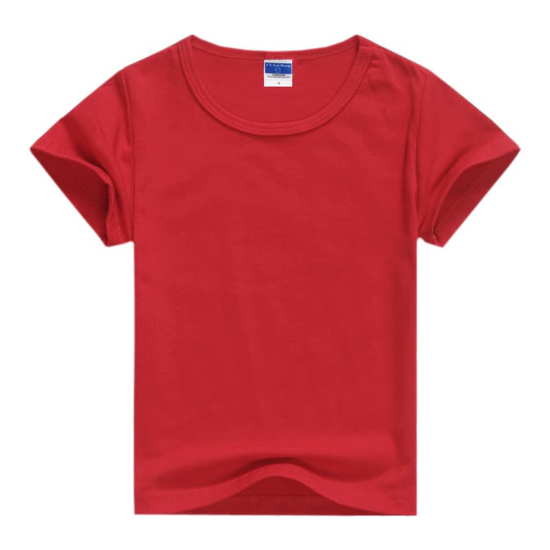 Solid color short sleeve red (children's style)