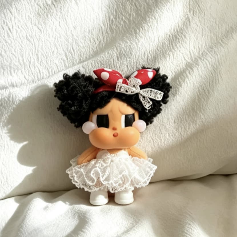 Full diamond hairpin + white gauze skirt + white shoes