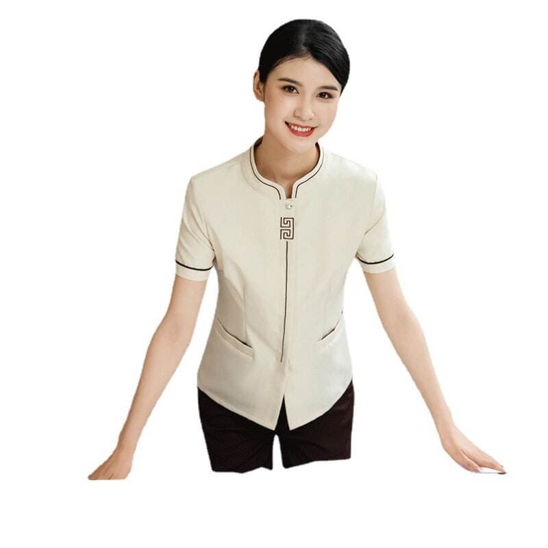 Room cleaning work clothes short sleeve women's suit hotel property hotel waiter summer clothing community cleaner clothing 5