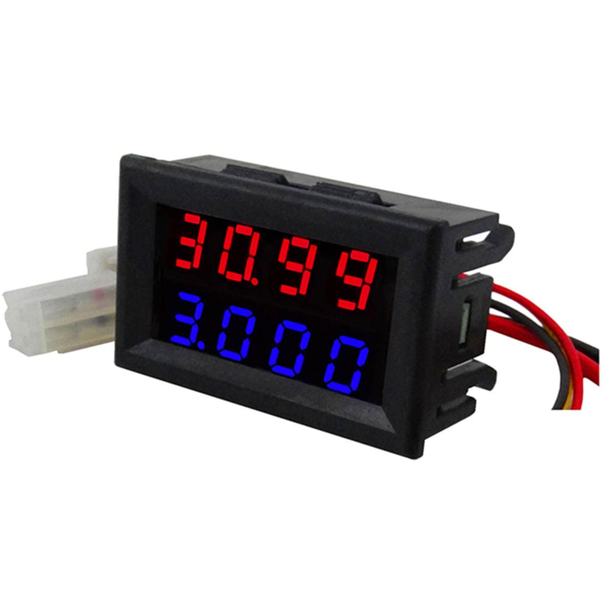 Special offer 4-digit dual display digital voltmeter ammeter 0-33V/3A red blue, green 3