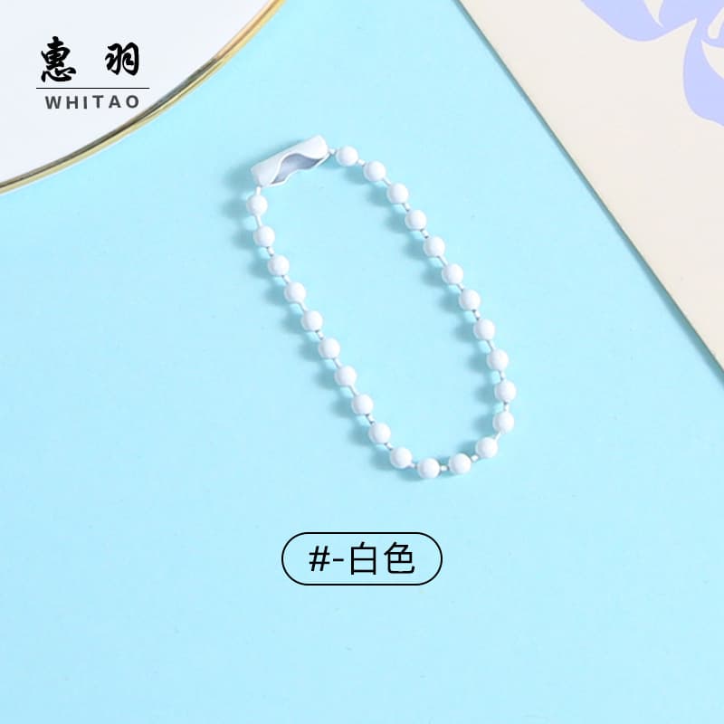[white] painted bead chain
