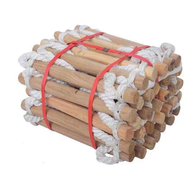 Customized Solid Wood Soft Ladder Rope Ladder Fire Escape Soft Ladder Climbing Engineering Ladder Anti-Slip Ladder Household Multi-Functional Life-Saving Soft Ladder