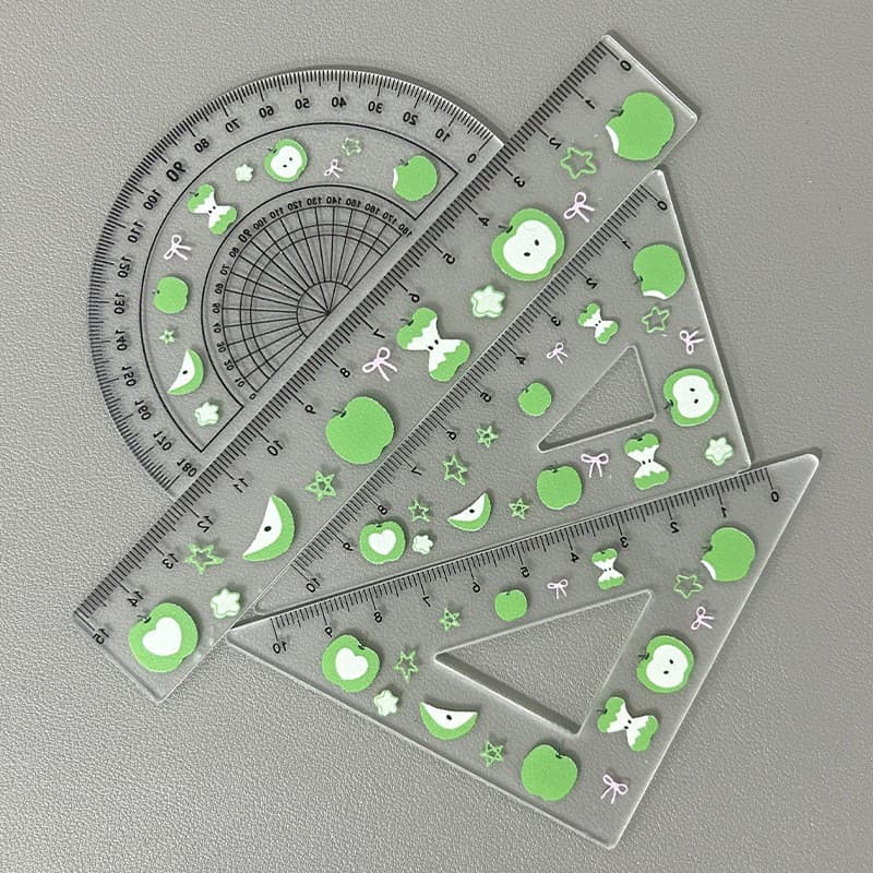 Green apple ruler set