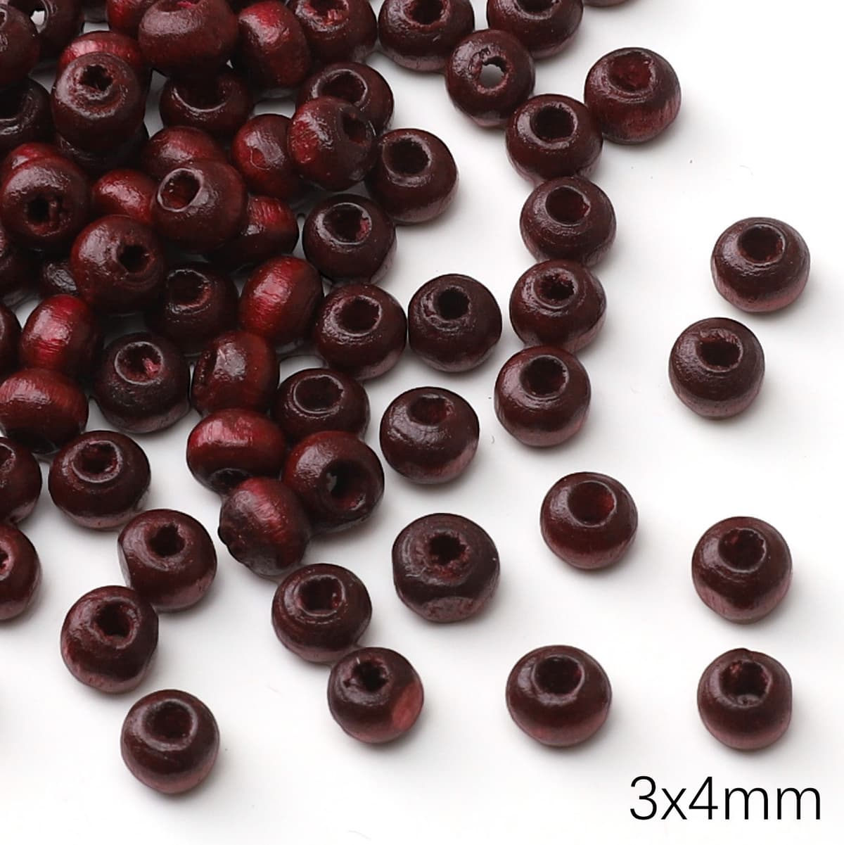 Red flat round beads 20 pcs/pack