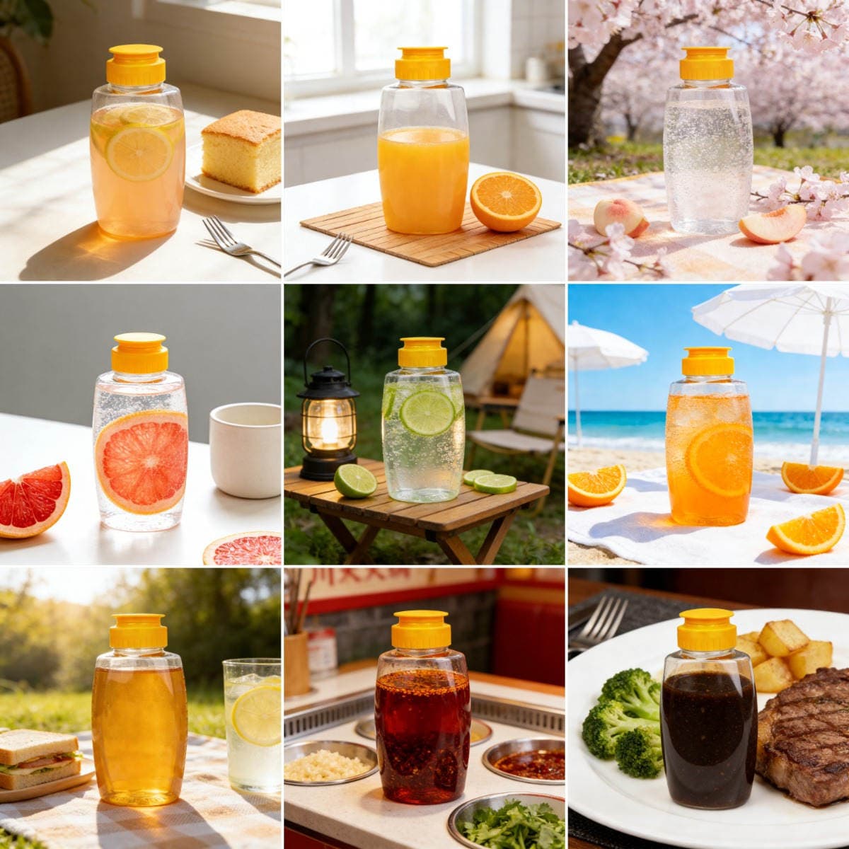 Weiquan Squeeze Bottle for Sauce, Jam Squeeze Bottle, Salad Barbecue Soy Sauce Food-Grade Seasoning Pet Plastic Bottle 2