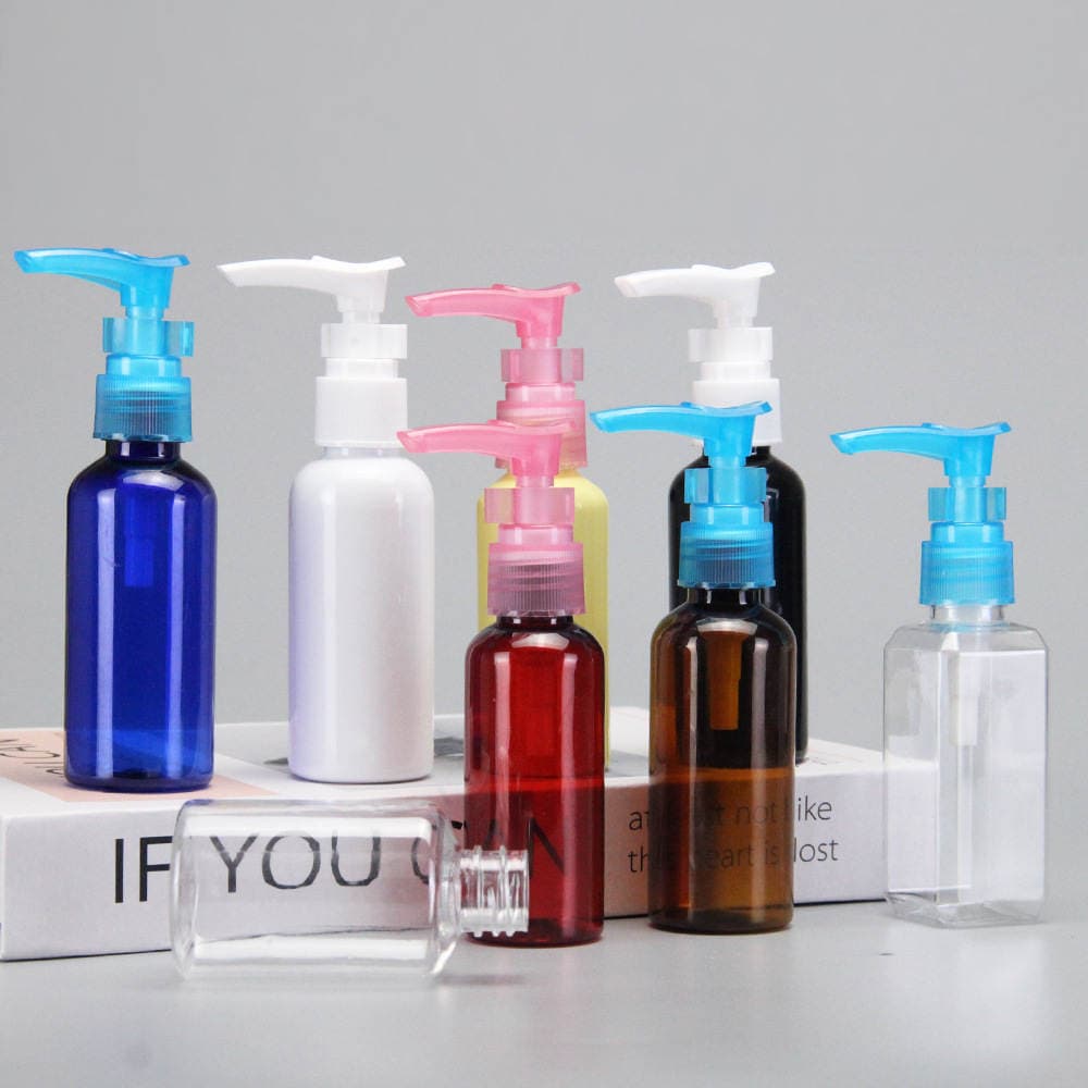 Wholesale 50ml Lotion Dispensing Bottles, Pet Transparent Clip Pump Press Bottles, Travel-Sized Plastic Bottles 5