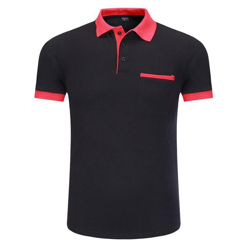 Black and red (short-sleeved pockets with collar)