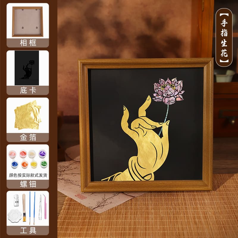 【blooming fingers】gold foil inlay painting diy kit