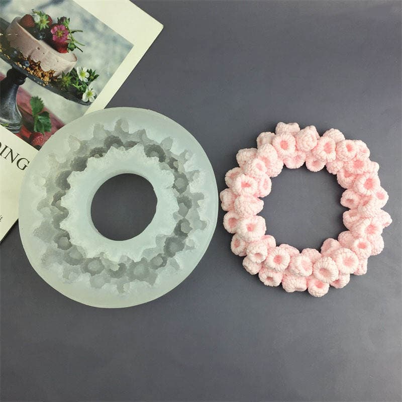 DIY Raspberry Fruit Circle Mulberry Wreath Silicone Mold Fondant Cake Decoration Chocolate Aroma Diffuser Plaster Ornament Mold 2