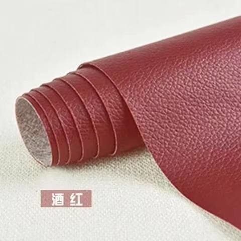Burgundy [self-adhesive] leather sticker