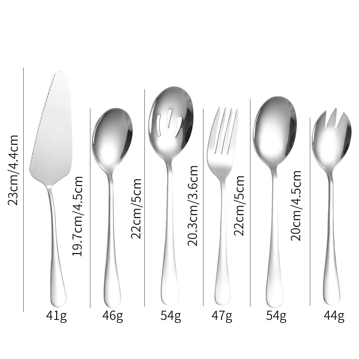 Silver 6-piece set (without clip)