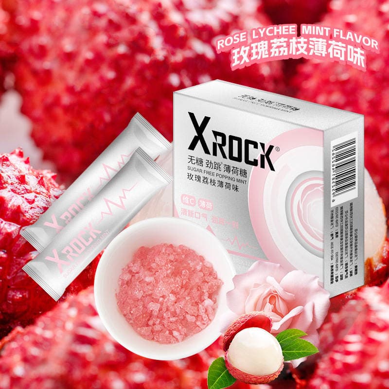 Xrock Sugar-Free Mint Popping Candy Cool Popping Candy 30g Fresh Breath Couple's Floral and Fruity Date Kissing Candy 2