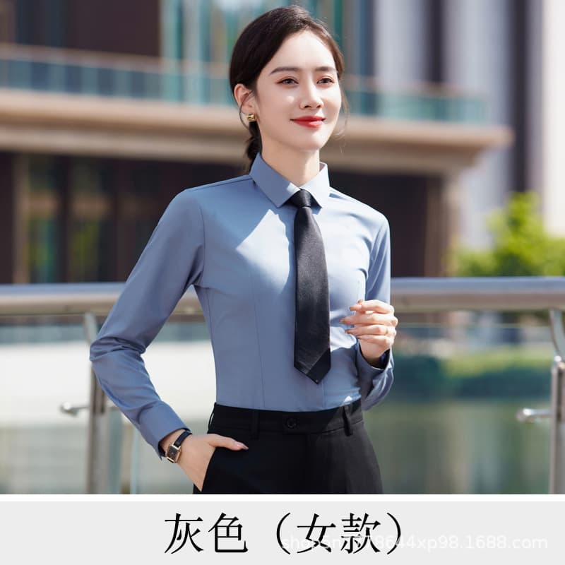 Women's long sleeve gray shirt