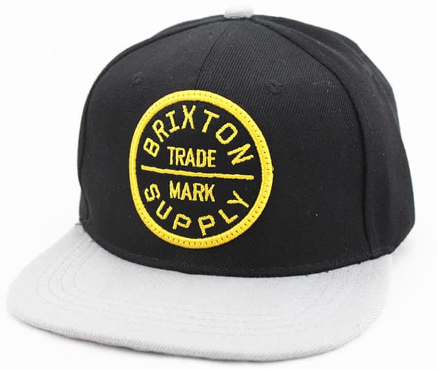 Black top and gray flat eaves [round mark supply]