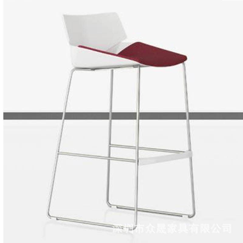 White Plastic Back Office Chair Fashion Staff Computer Chair Study Adjustable Swivel Chair High Bar Chair Stool Origami Conference Chair 3