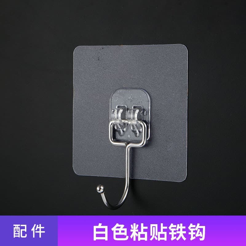 10 transparent adhesive hooks
