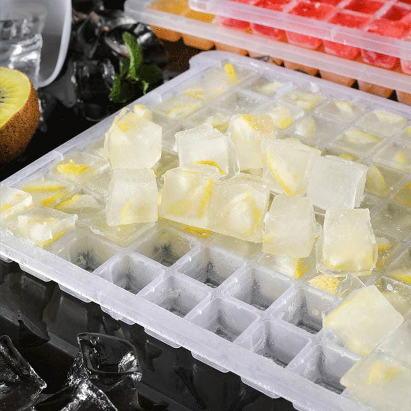Ice Tray Ice Cube Film Ice Box Household Food Grade Plastic Press Ice Making Mold Large Capacity Ice Storage Box with Lid 2