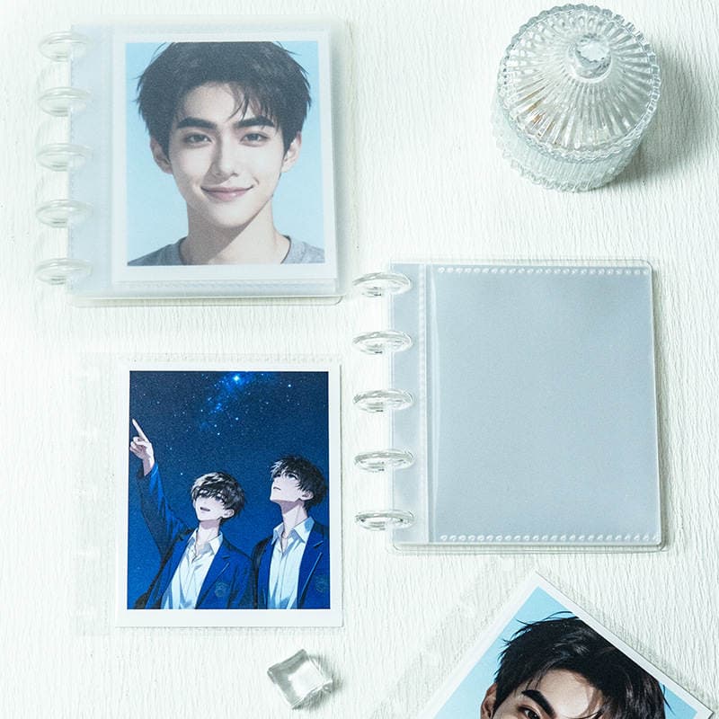 Ringnote Mushroom Buckle Loose-Leaf Card Album Single-Slot Vertical/Horizontal Storage Album for Polaroid/Fujifilm Wide Photo Paper 4