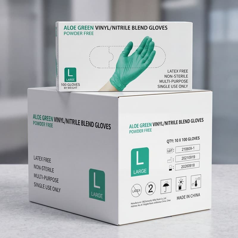 Green composite nitrile-100 pieces/box