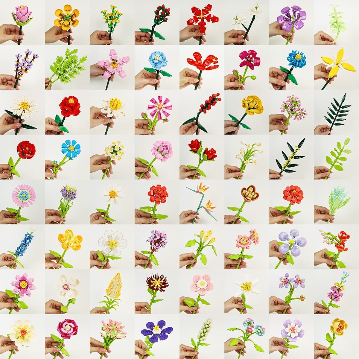 Ten miles of peach blossoms [random 10 bunches] building block flowers