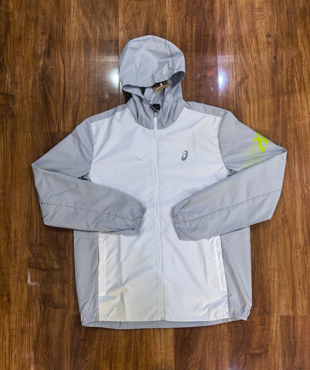 Gray and white patchwork jacket