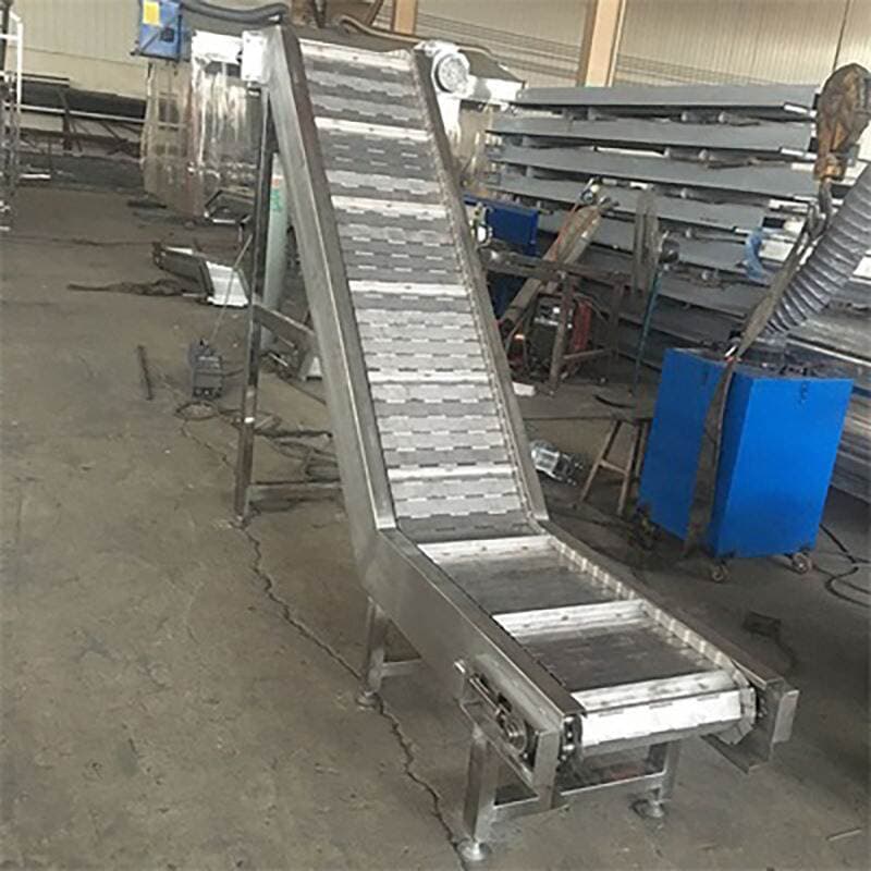 Stainless Steel Chain Plate Conveyor Food Cleaning Drying Chain Plate Conveyor Belt Heavy Industrial Plate Chain Feeding Hoist 3
