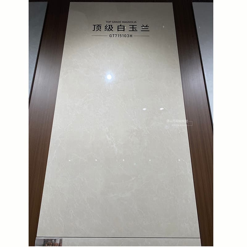{in stock, made in foshan, guangdong} high-gloss porcelain tile 3c certified with g-white magnolia design