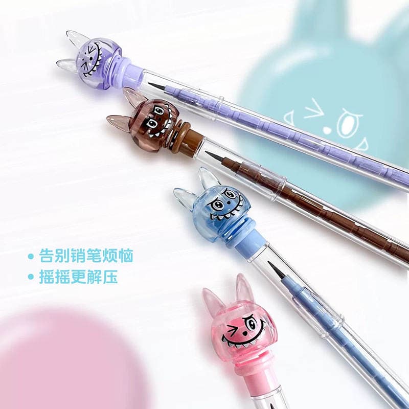 Blue Print 13221 No-Sharpening Pencil Internet Celebrity Labubu Shaking Cartoon Pencil for Children with Replaceable Core Egg-Layering Pencil 4