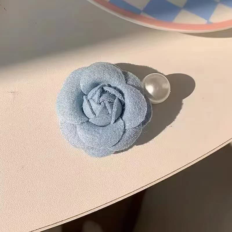 5256 rose bead hair clip-blue