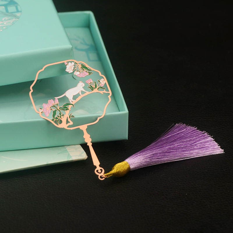Shanhaijing Metal Bookmark Set Peacock Feast Yunnan Xishuangbanna Dai Ethnic Tourism Activities Gift Souvenir 4