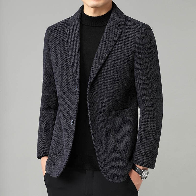 Kişilər üçün dar kəsimli damalı blazer, bir düyməli, Koreya üslubu, payız-qış 4