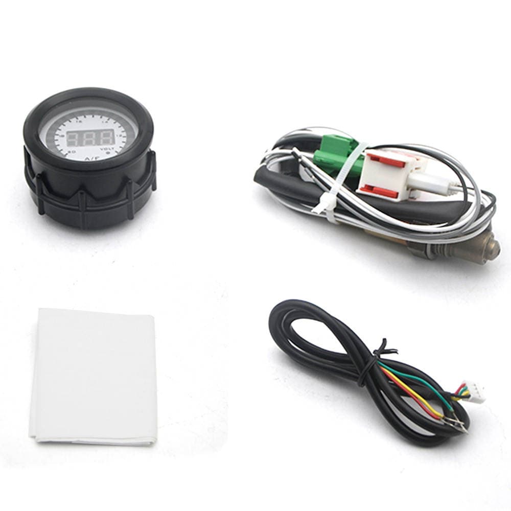 52mm Rəqəmsal LED Mavi İşıqlı Hava-Yanacaq Nisbəti Ölçən (Oksigen Sensorlu) - Avtomobil üçün 2