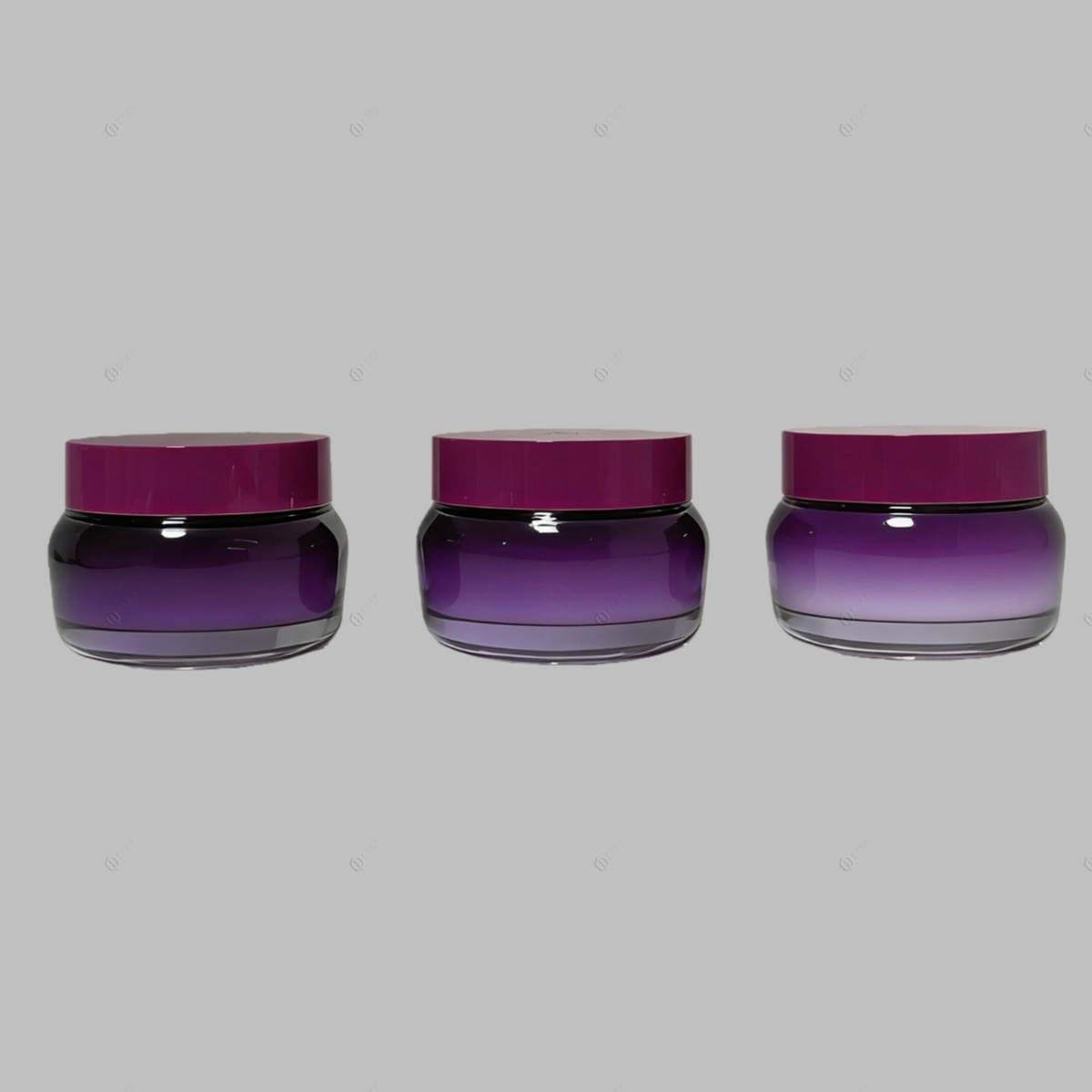 Cross-Border In-Stock Eqqualberry Same Style Transparent 50g Cream Jar Portable Purple Face Cream Jar Eye Cream Refillable Jar 4