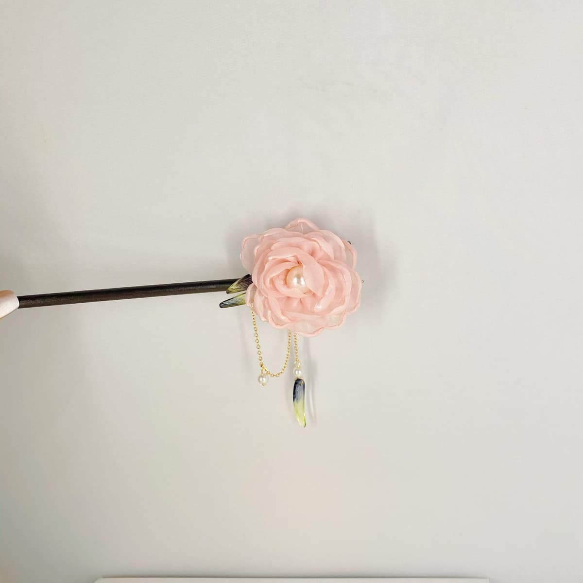 235# pearl pink flower pendant