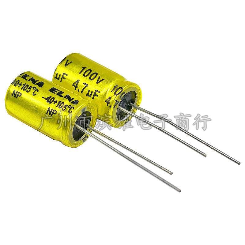 Vertical Groundless Audio Capacitor 100V1/2.2/3.3/4.7/6.8/10/15/22/100UF 10X17MM 3
