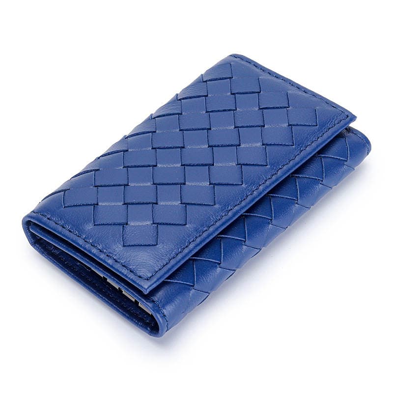 Wholesale Leather Woven Key Bag High Quality Sheepskin Multifunctional Simple Portable Unisex Key Buckle Bag 5