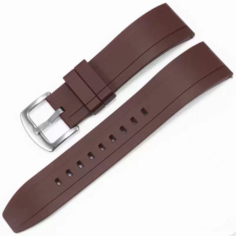 Dark brown silver buckle
