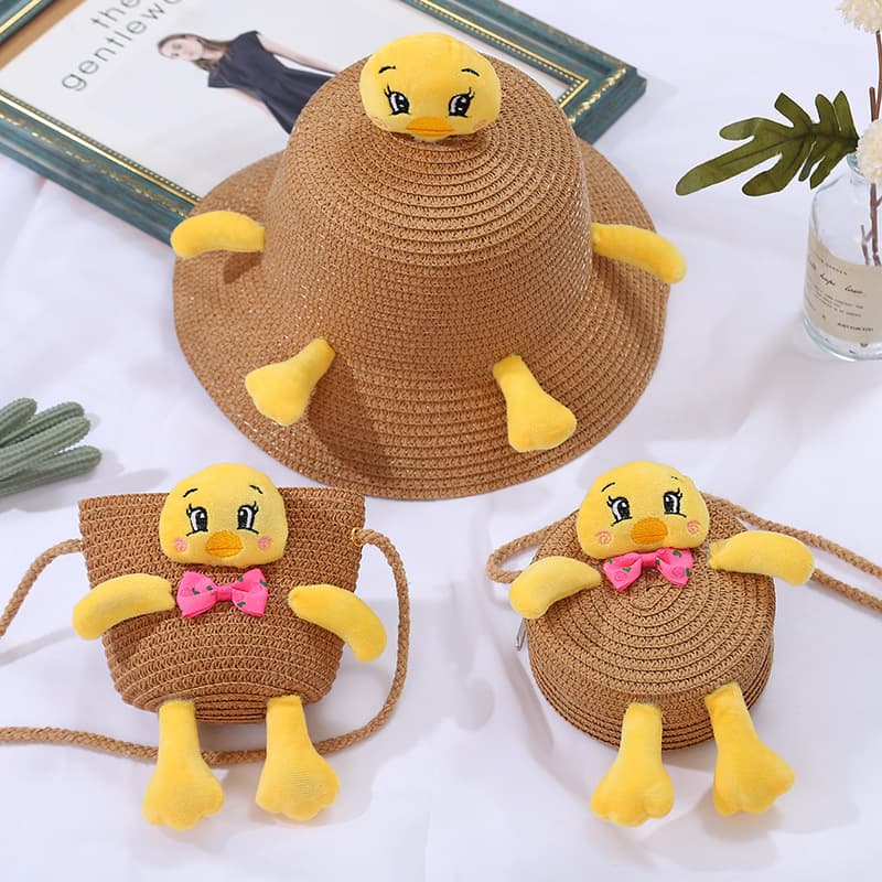 Dark brown big yellow duck