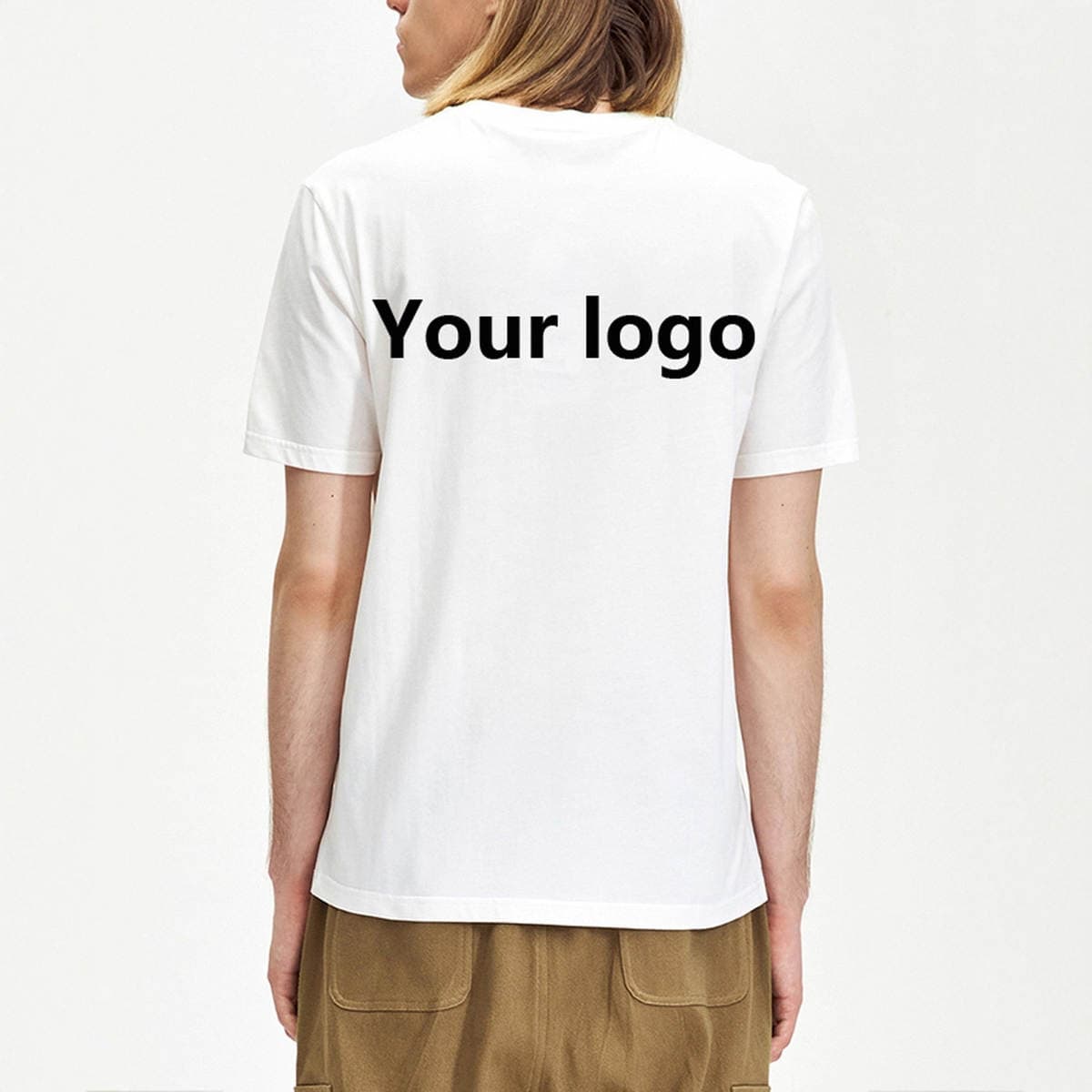 Kişi sərbəst kəsim qısaqol t-shirt, tək rəngli, naxışlı/həkk olunmuş 2
